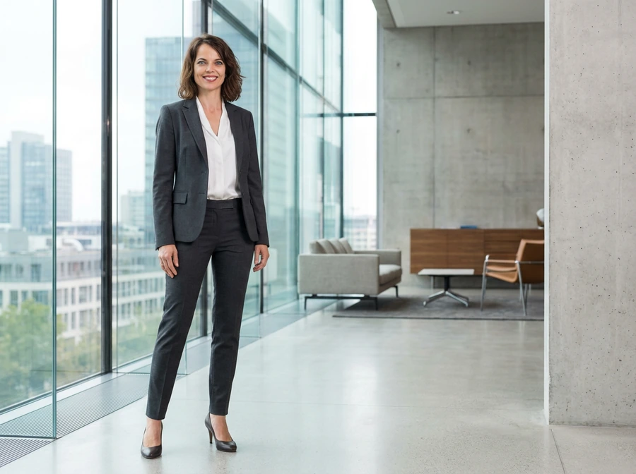 Designer Damenanzug Anthrazit