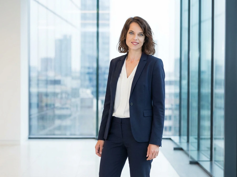 Eleganter Damenanzug Marine